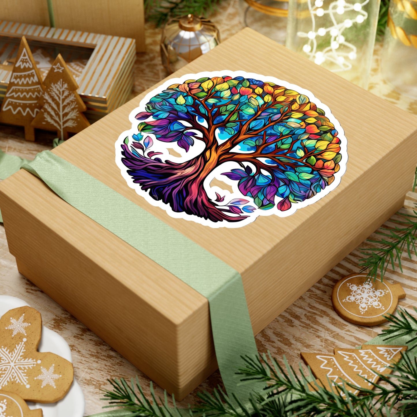 Blissful Harmony: A Lush Tree of Life Sticker