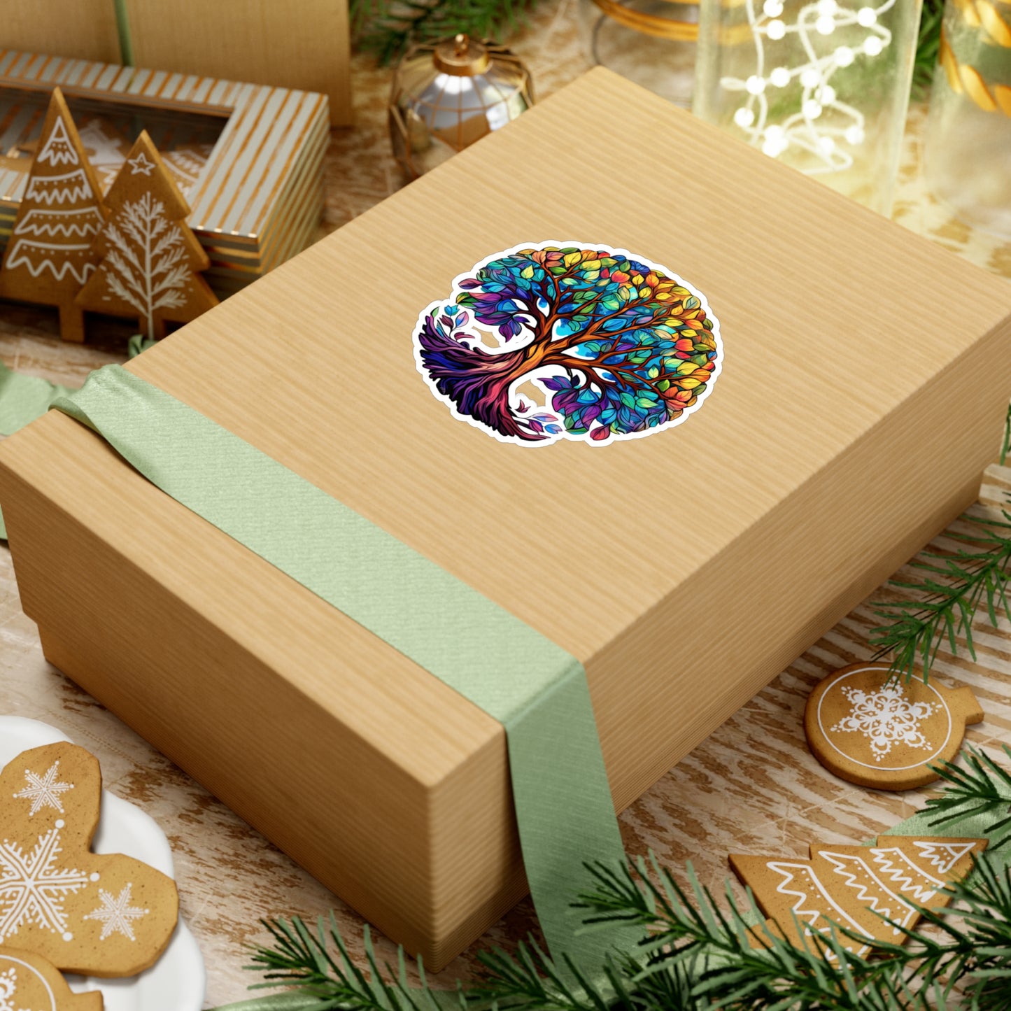 Blissful Harmony: A Lush Tree of Life Sticker