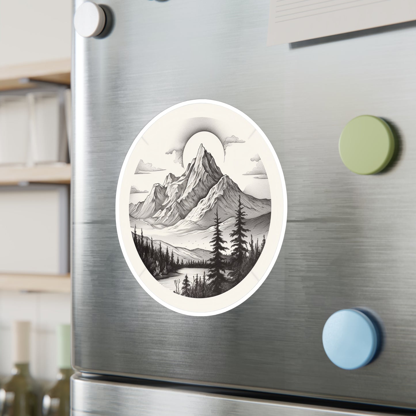 Majestic Mountain Tranquility Sticker