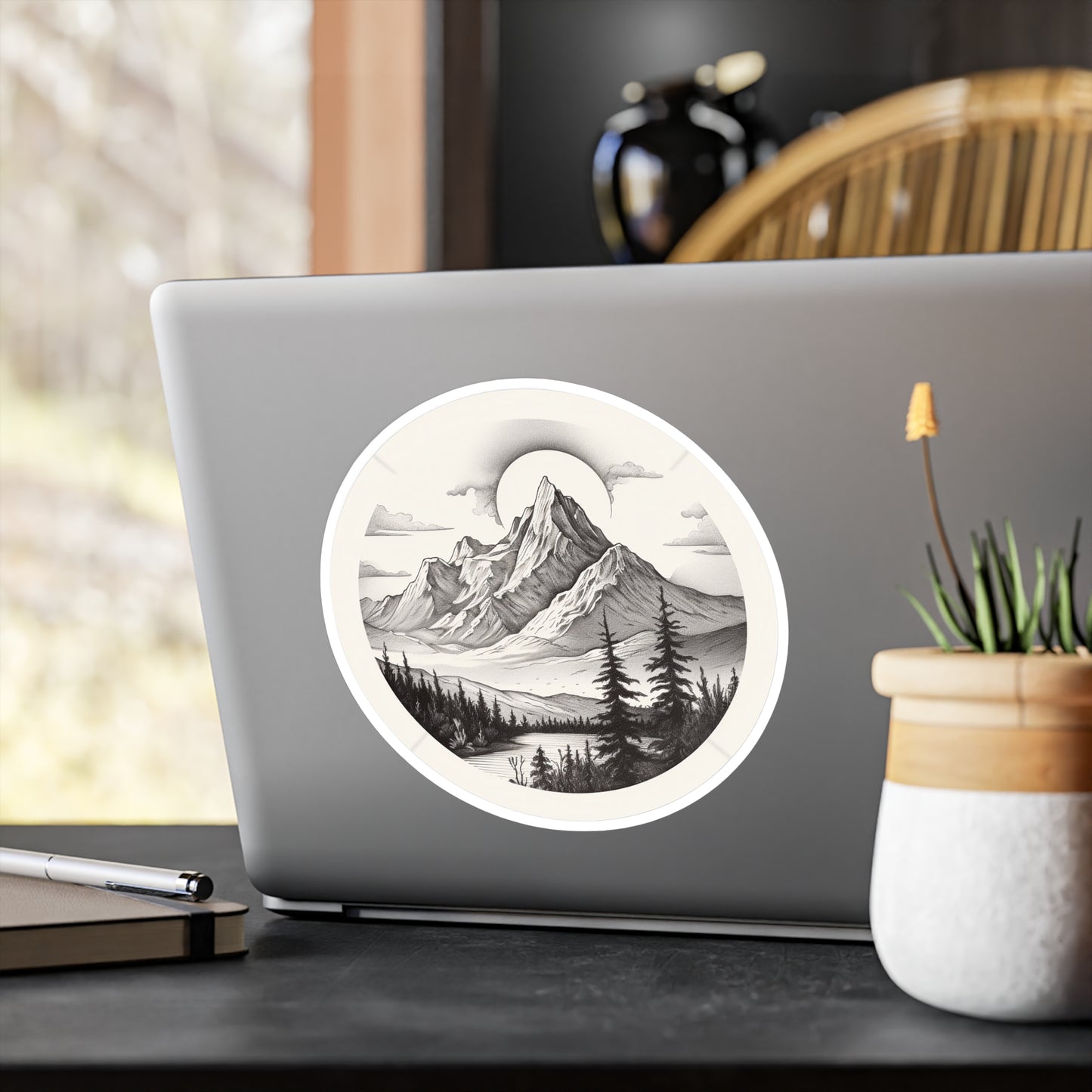 Majestic Mountain Tranquility Sticker