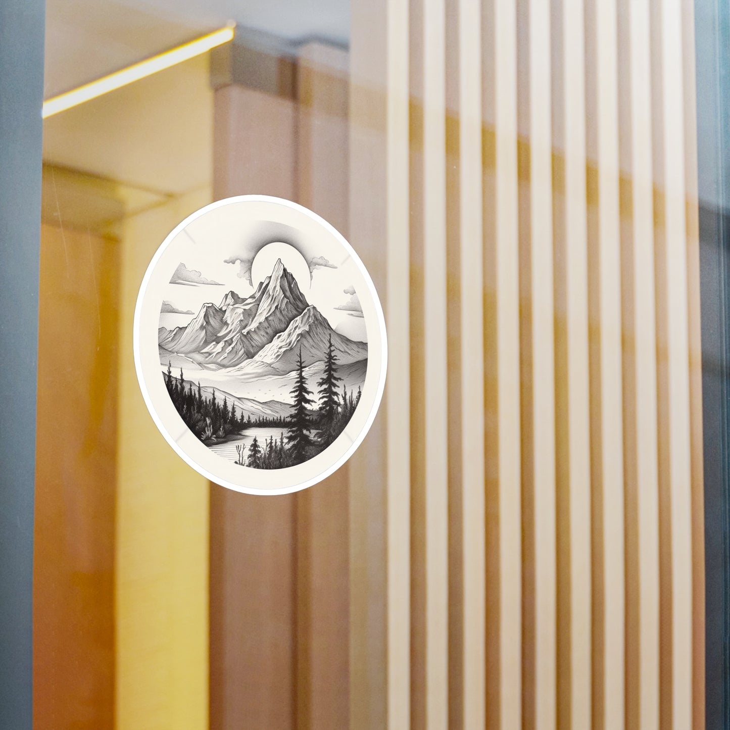Majestic Mountain Tranquility Sticker