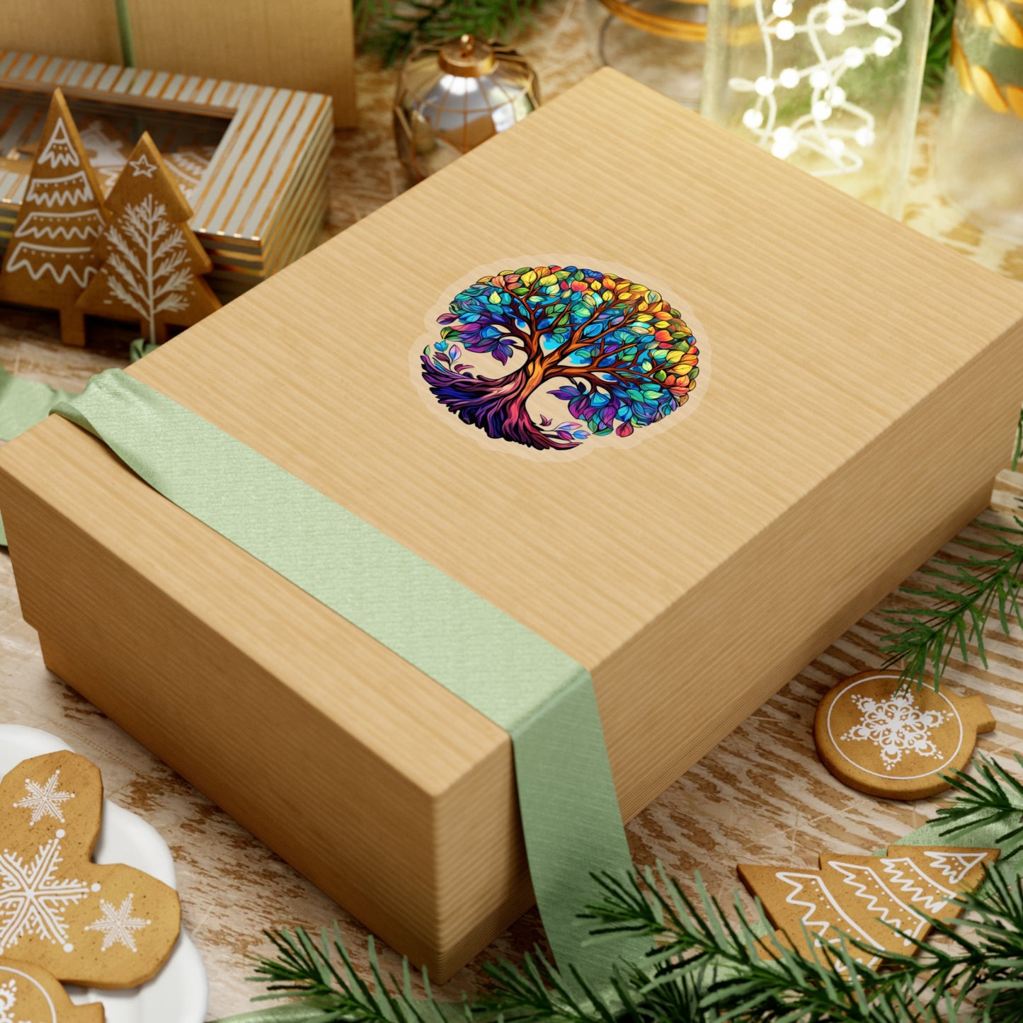 Blissful Harmony: A Lush Tree of Life Sticker