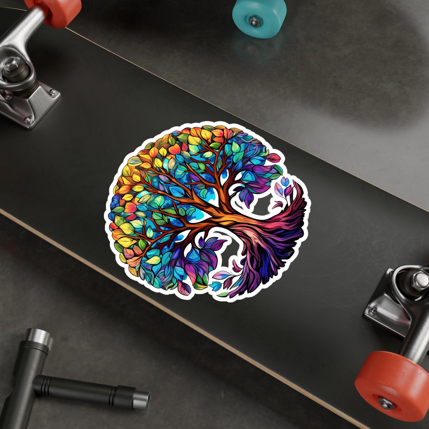 Blissful Harmony: A Lush Tree of Life Sticker