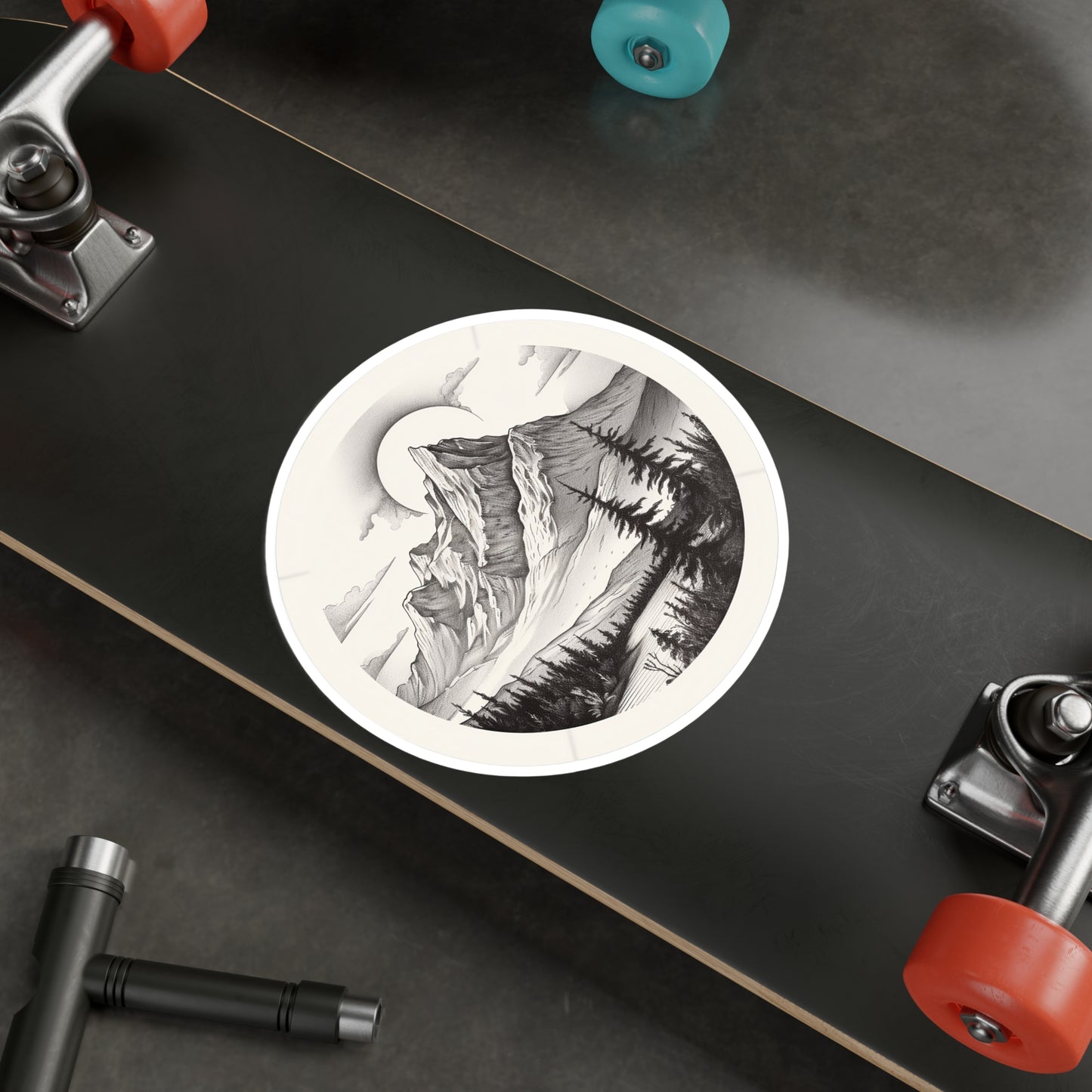 Majestic Mountain Tranquility Sticker