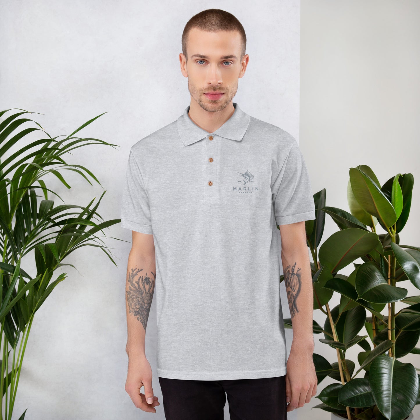 Marlin Embroidered Polo Shirt