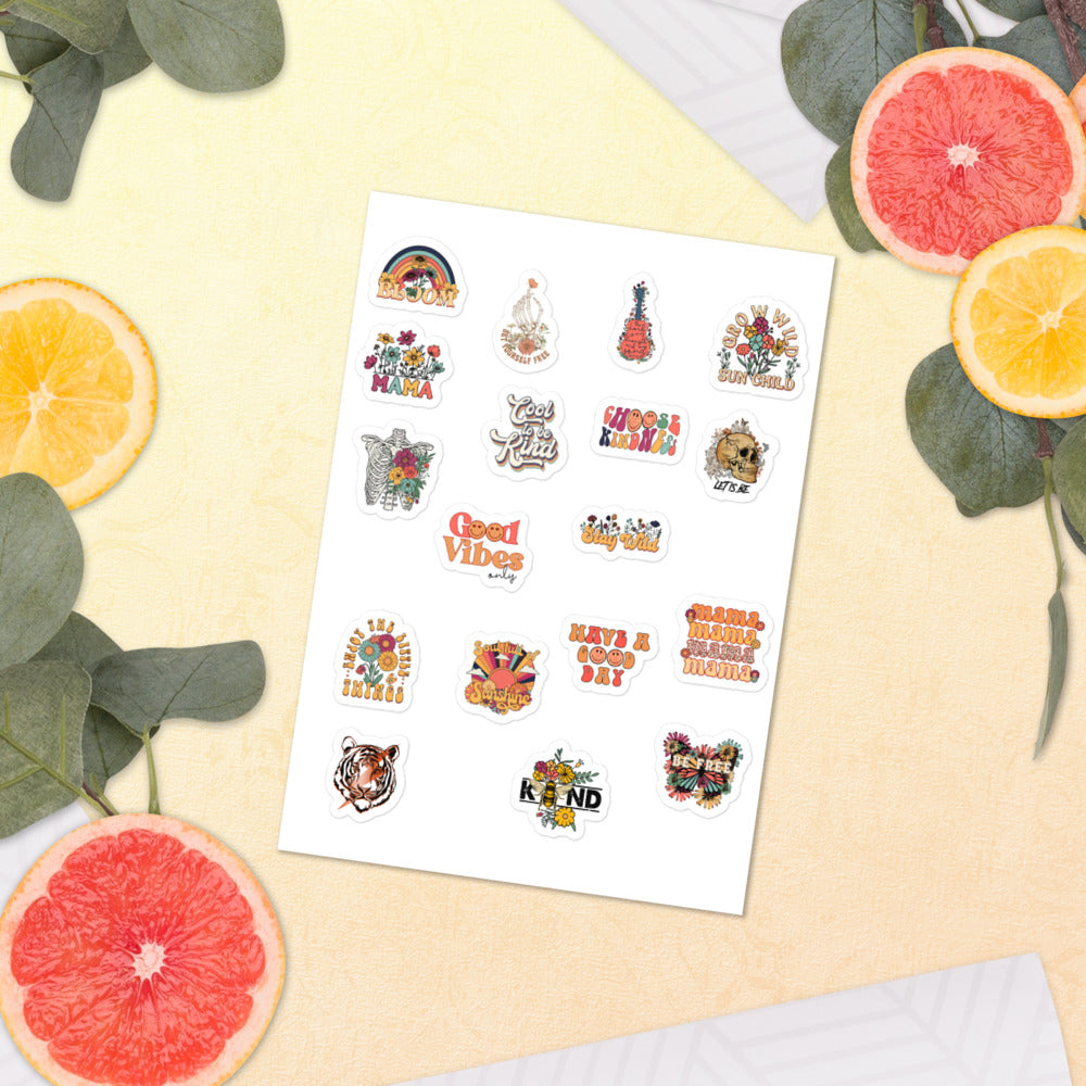 Retro Boho Sticker sheet