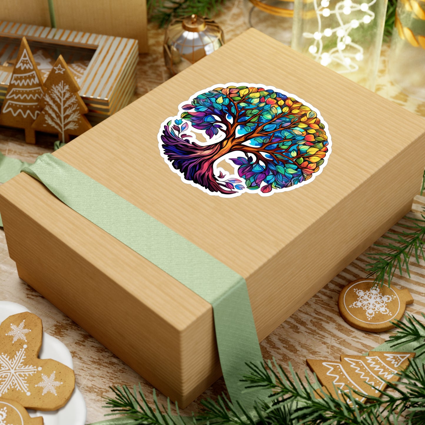 Blissful Harmony: A Lush Tree of Life Sticker