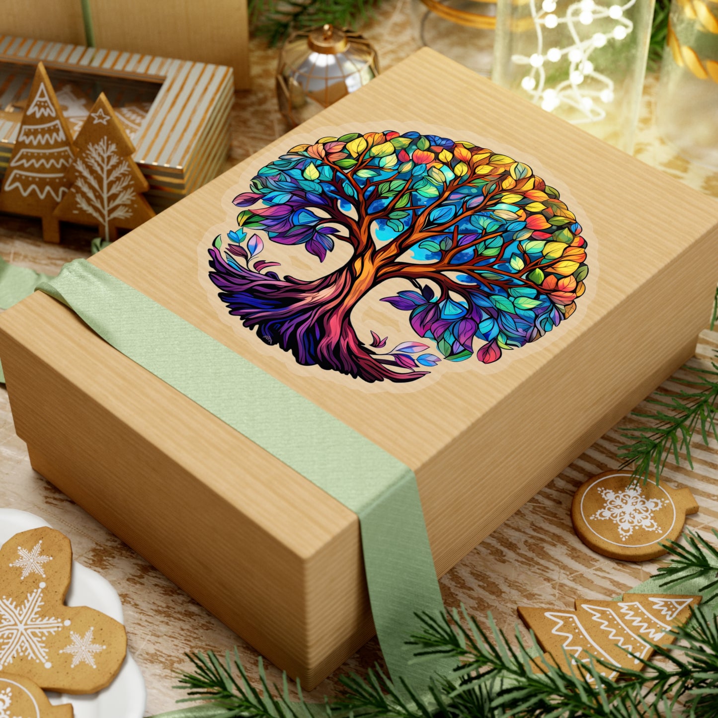Blissful Harmony: A Lush Tree of Life Sticker