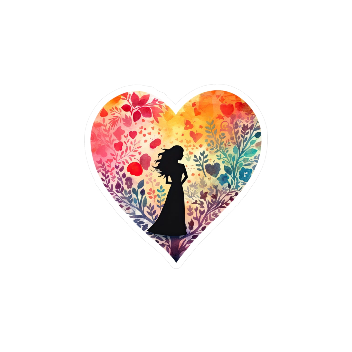 Watercolor Heart Sticker