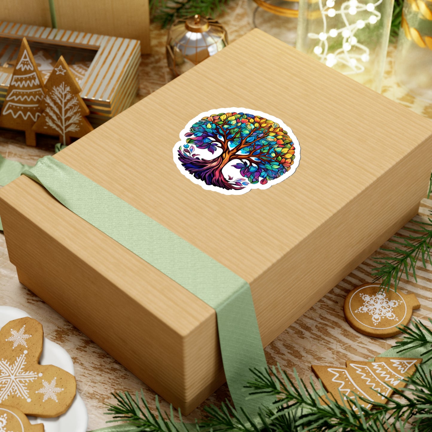 Blissful Harmony: A Lush Tree of Life Sticker