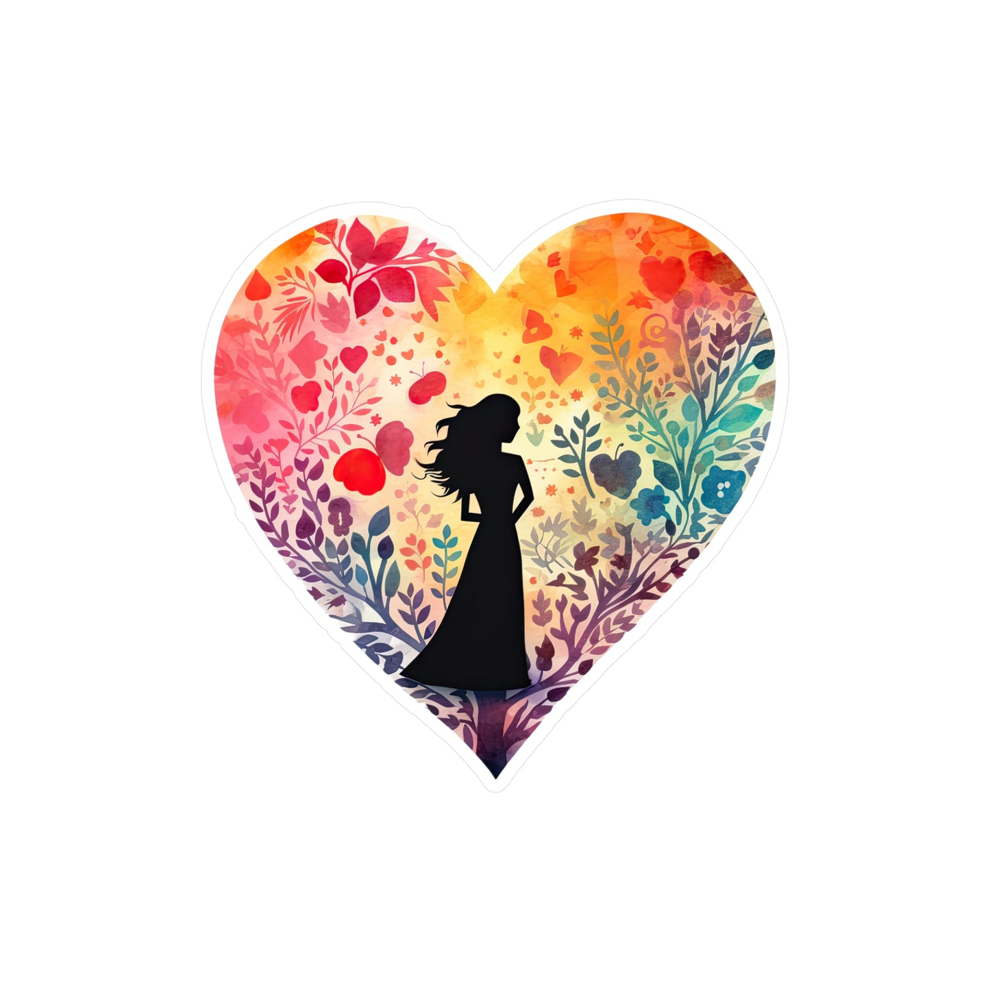 Watercolor Heart Sticker