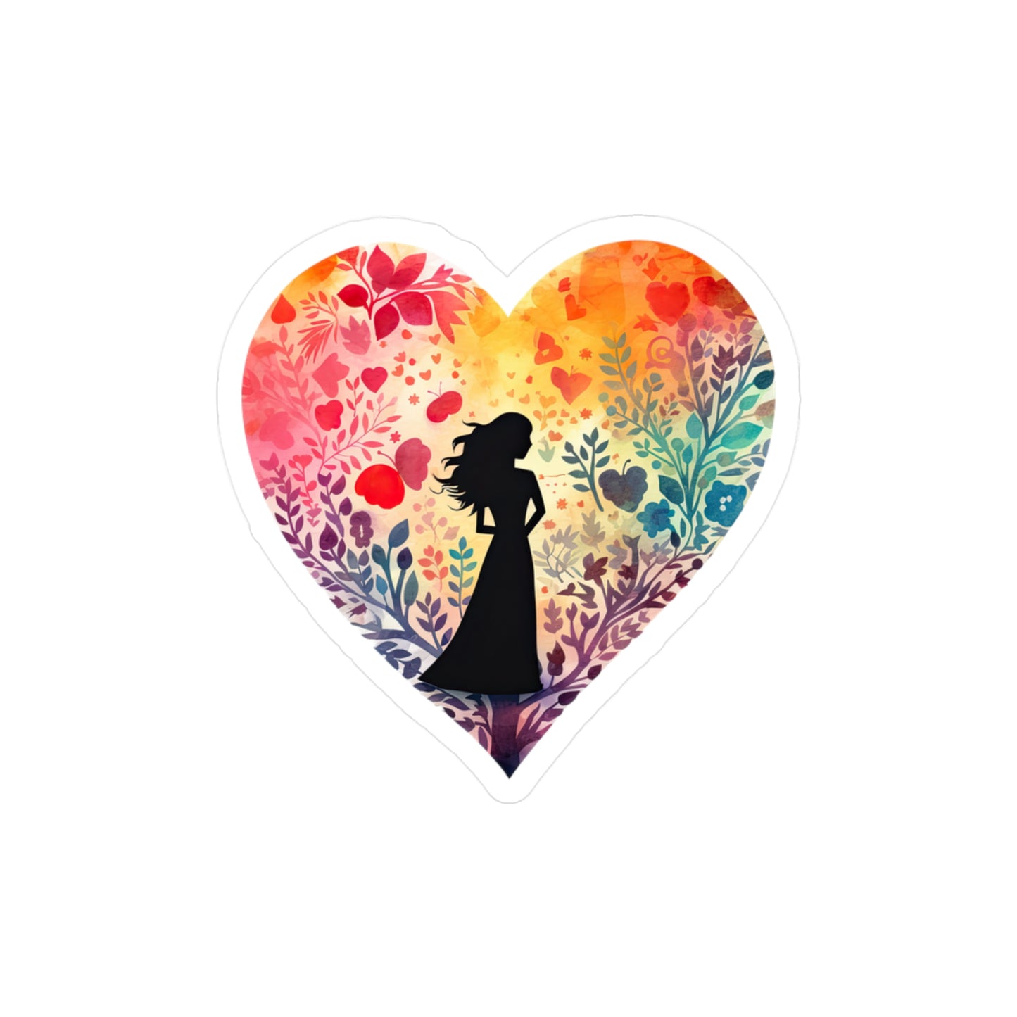 Watercolor Heart Sticker