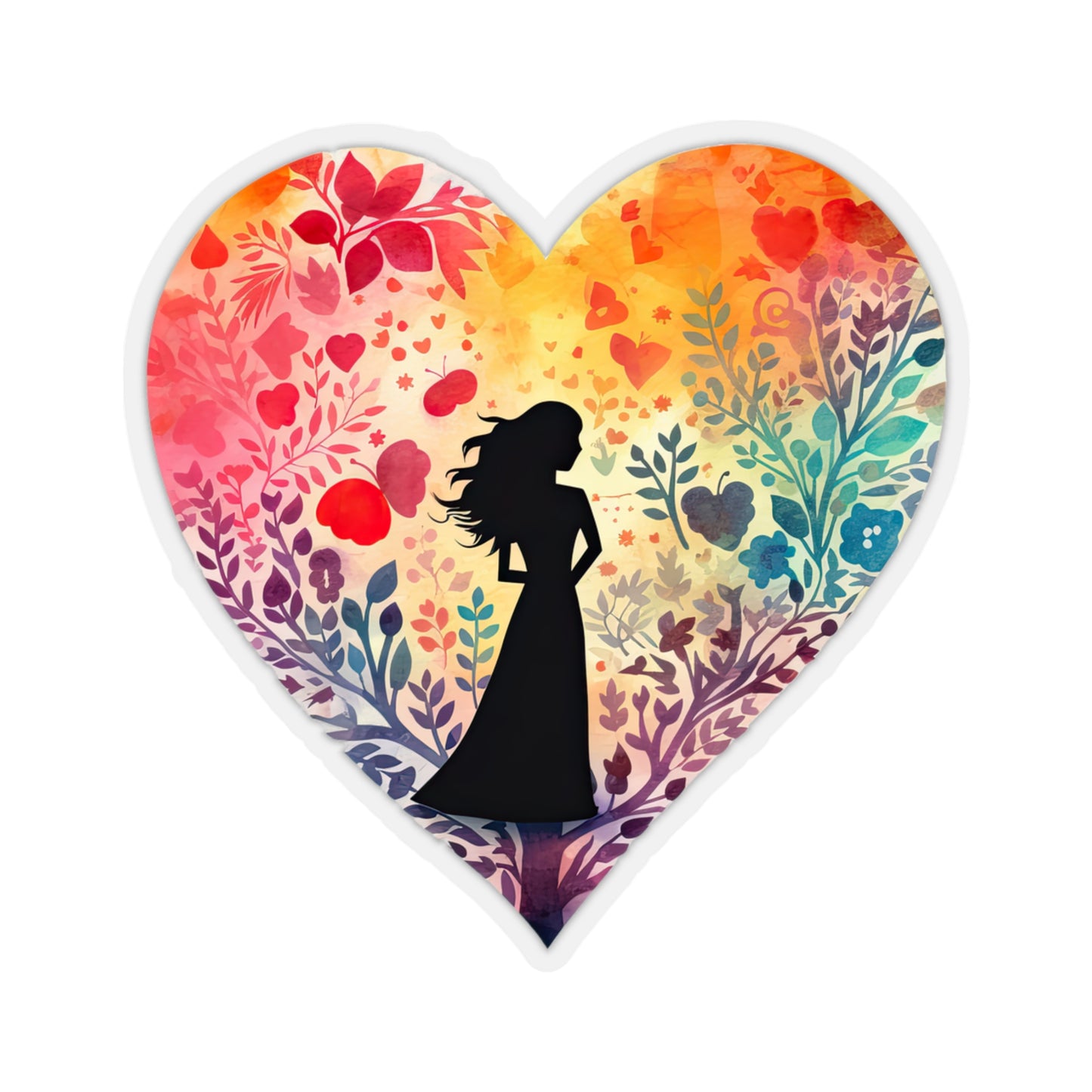 Watercolor Heart Sticker