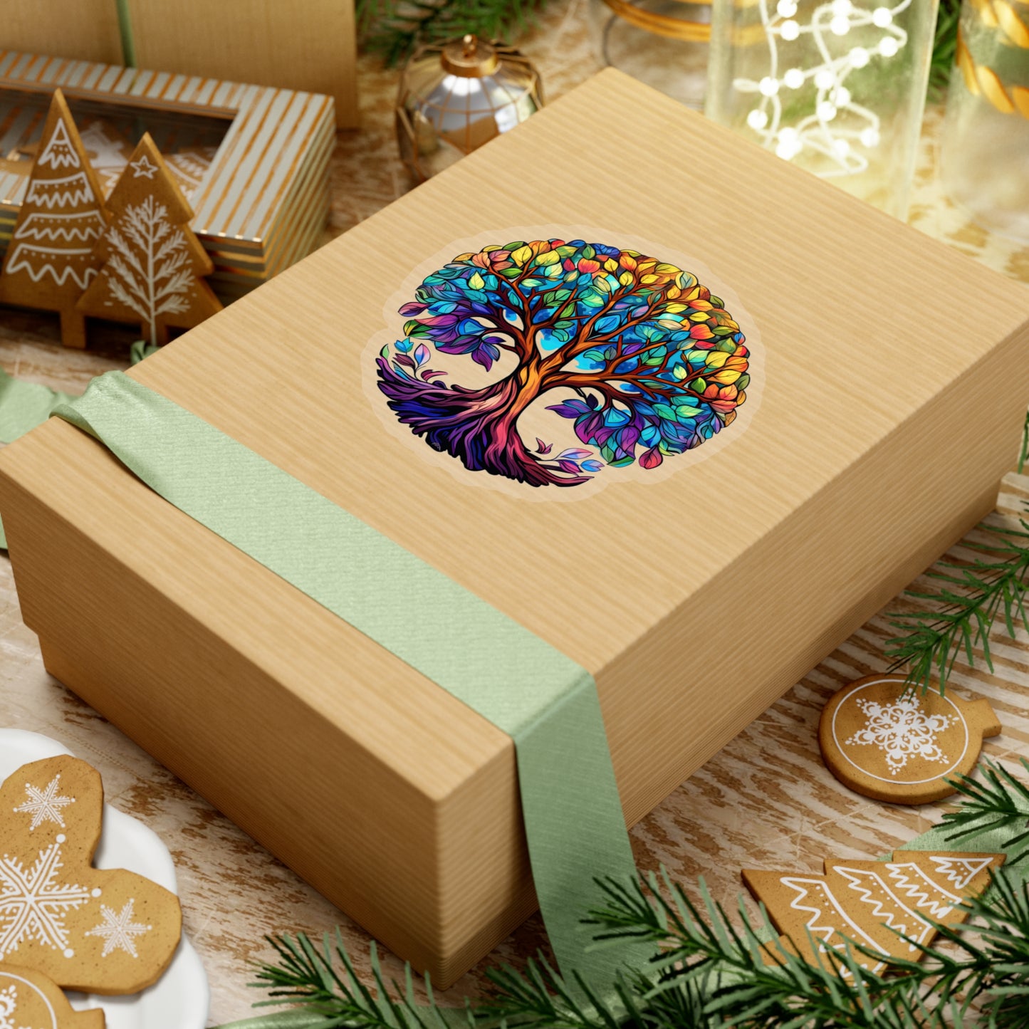 Blissful Harmony: A Lush Tree of Life Sticker