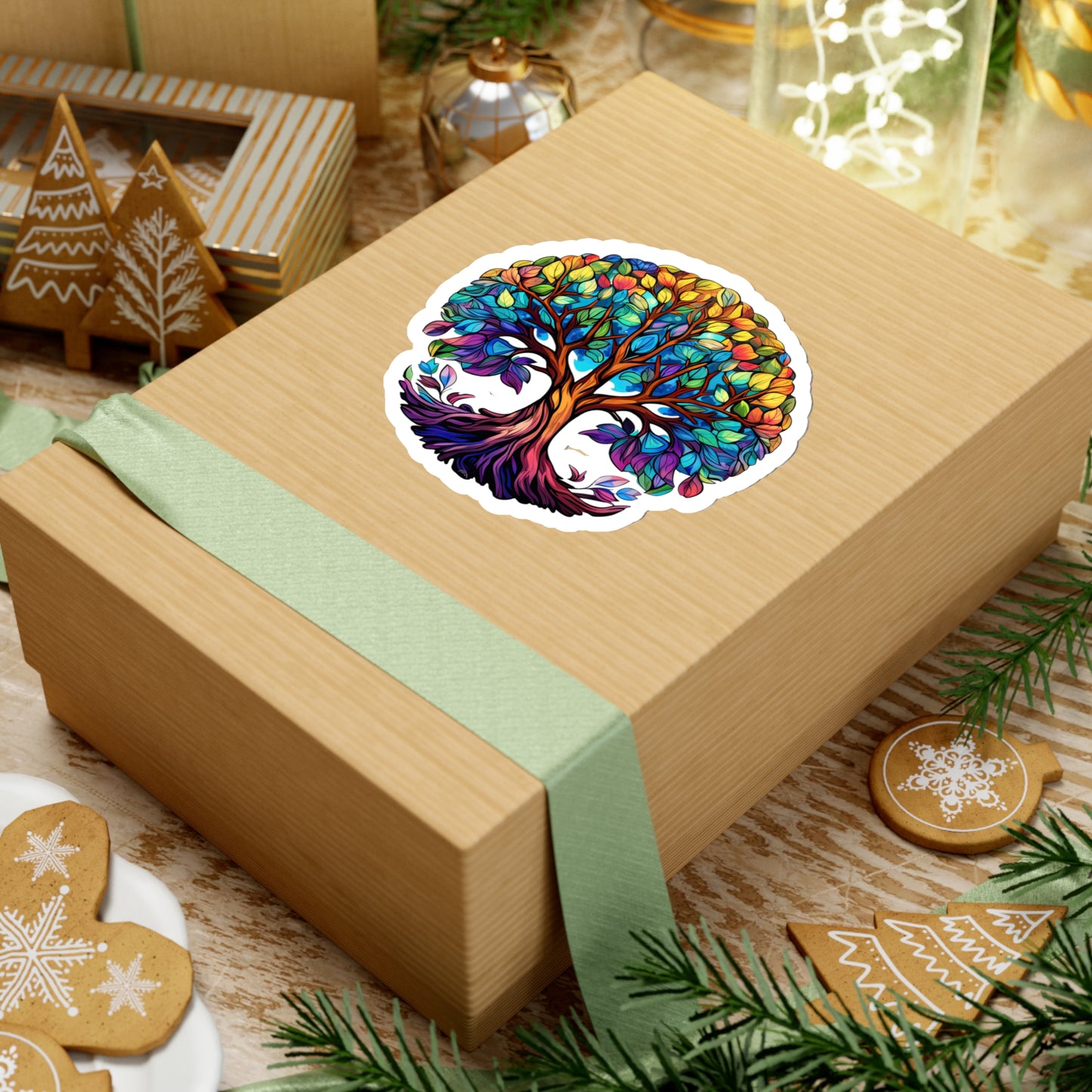 Blissful Harmony: A Lush Tree of Life Sticker