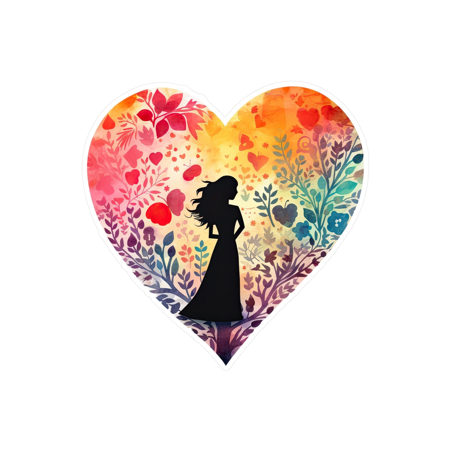 Watercolor Heart Sticker