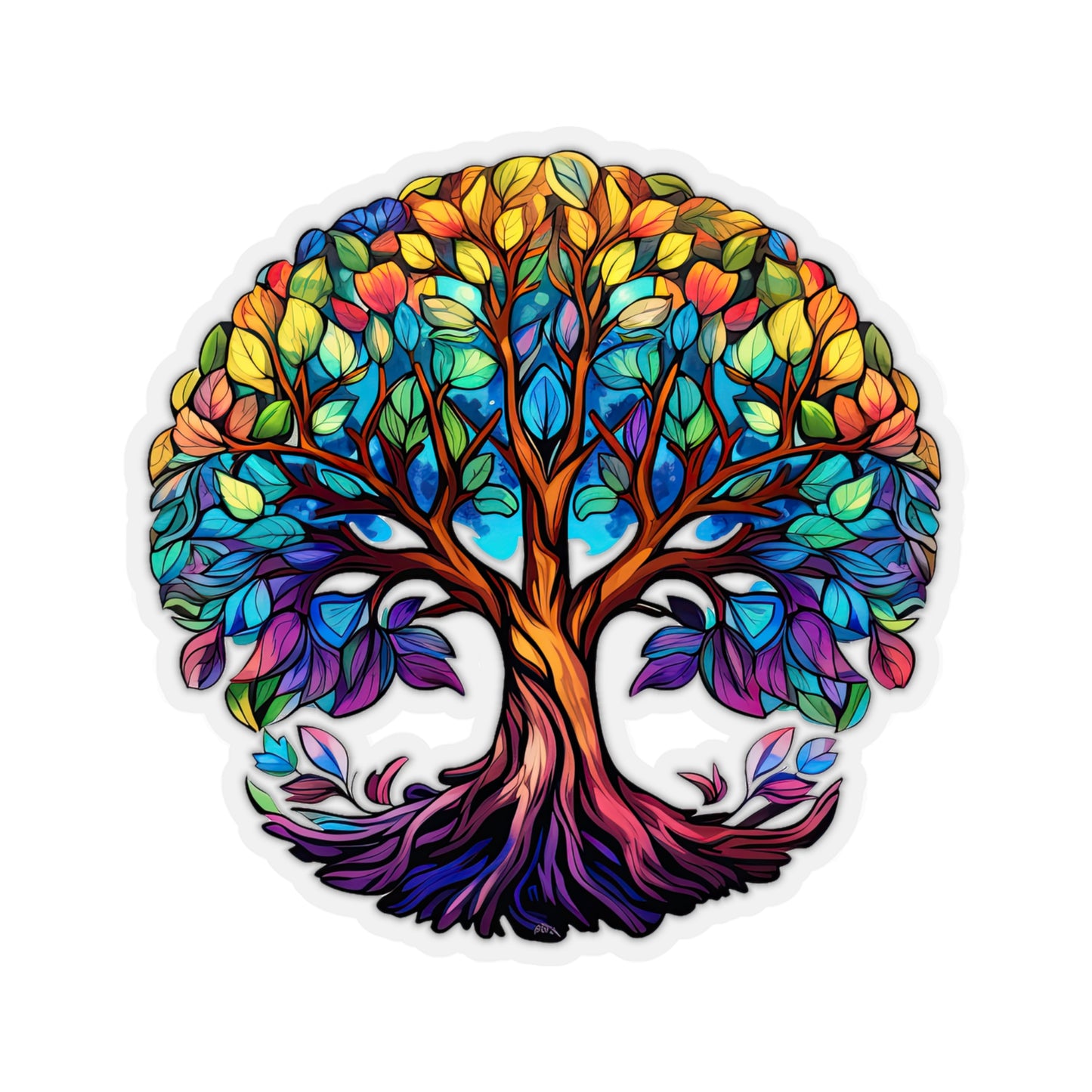 Blissful Harmony: A Lush Tree of Life Sticker