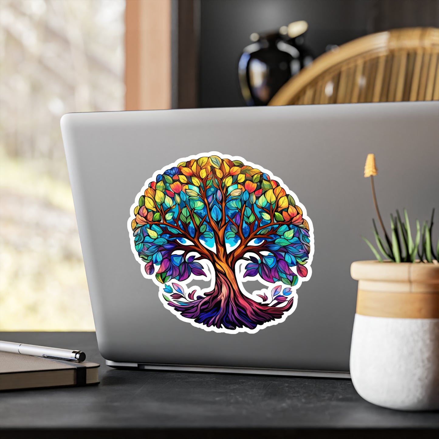 Blissful Harmony: A Lush Tree of Life Sticker