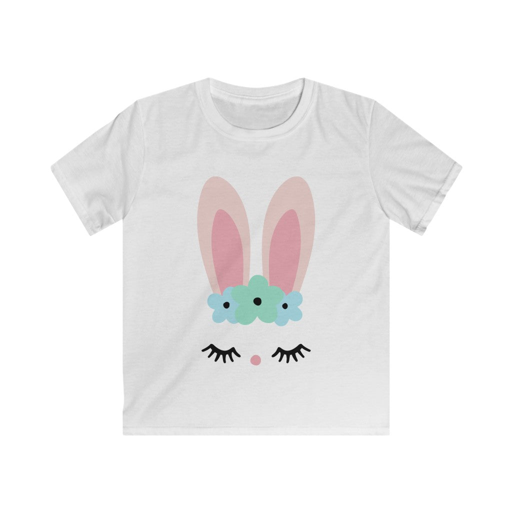 Floral Bunny Kids Softstyle Tee