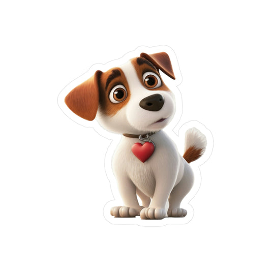 Dog with a Heart Tag Decal