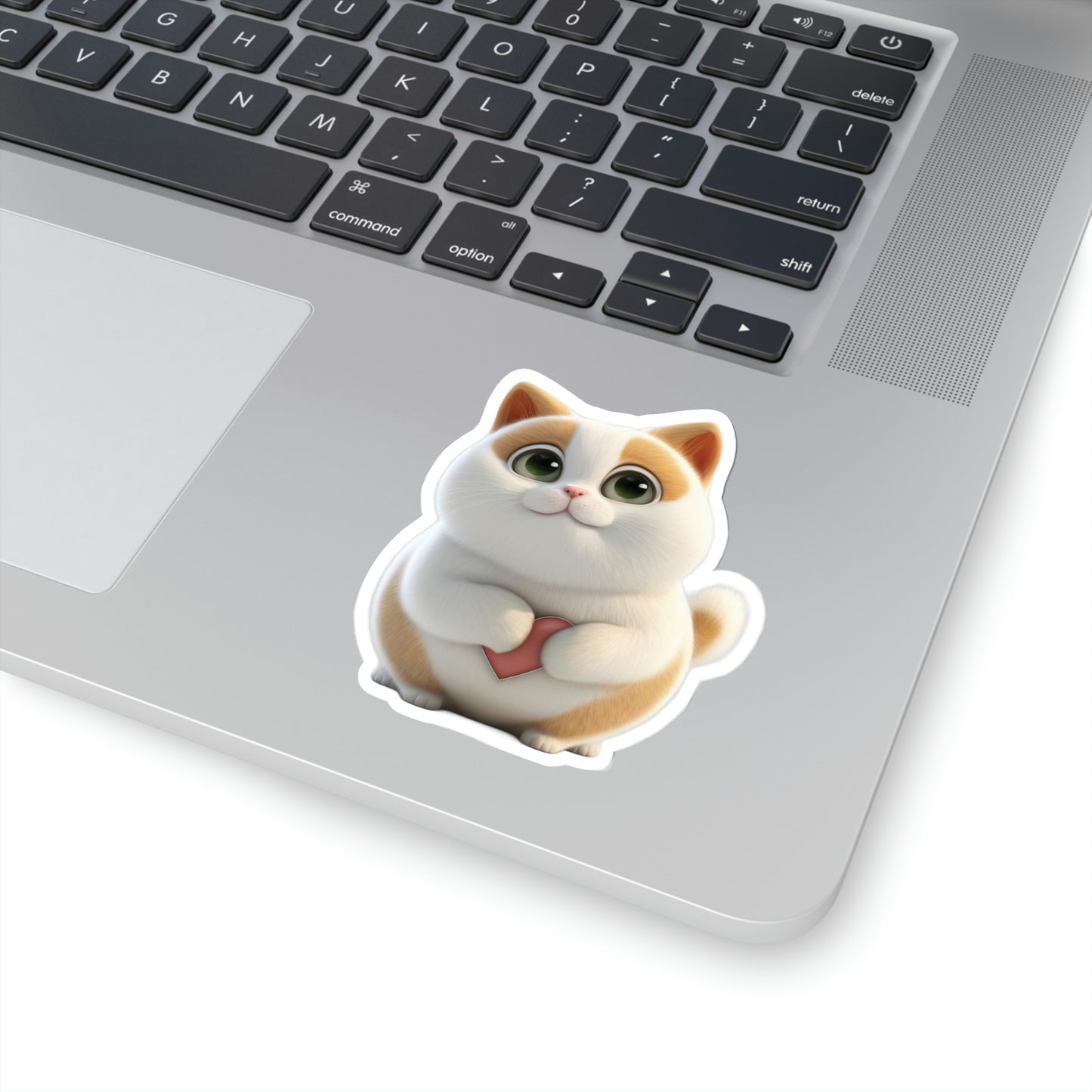 Cute Cat with Heart Sticker