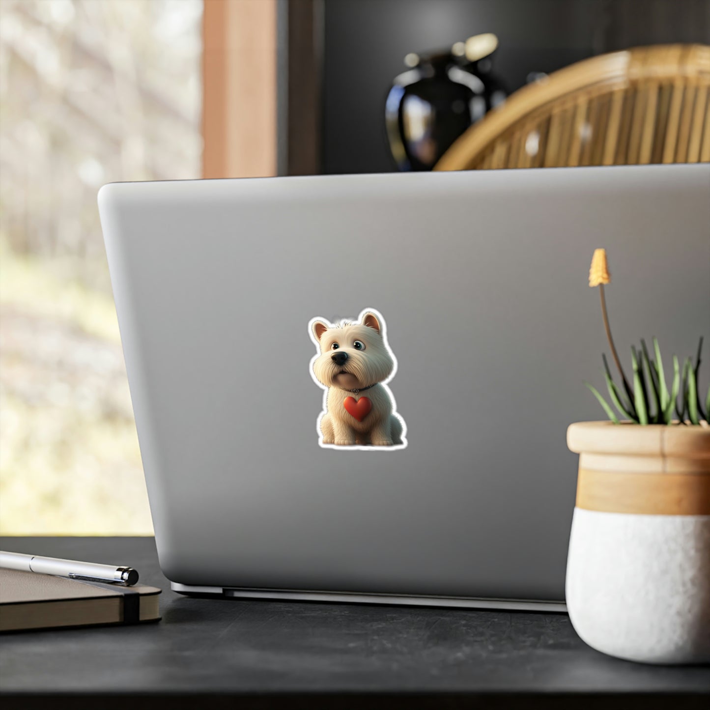 Dog with a big heart Vinyl Decal