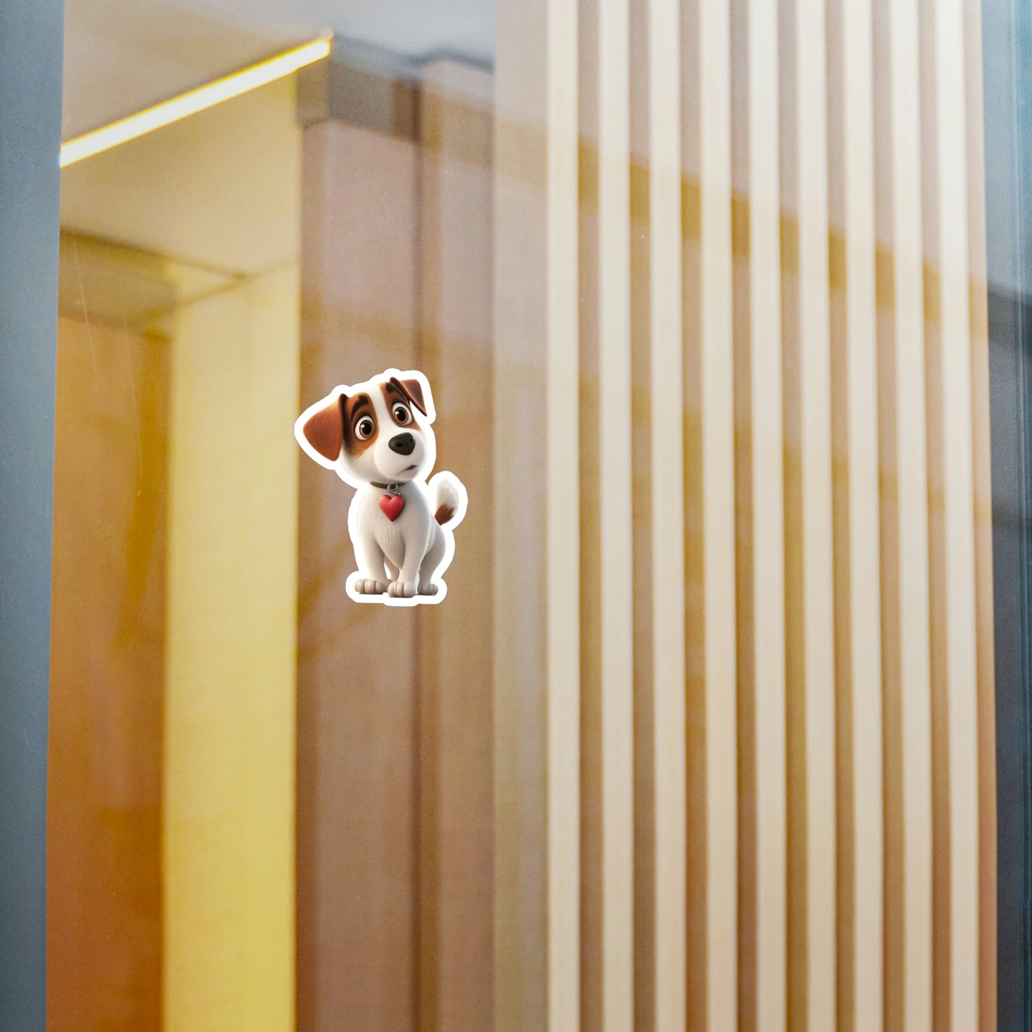 Dog with a Heart Tag Decal