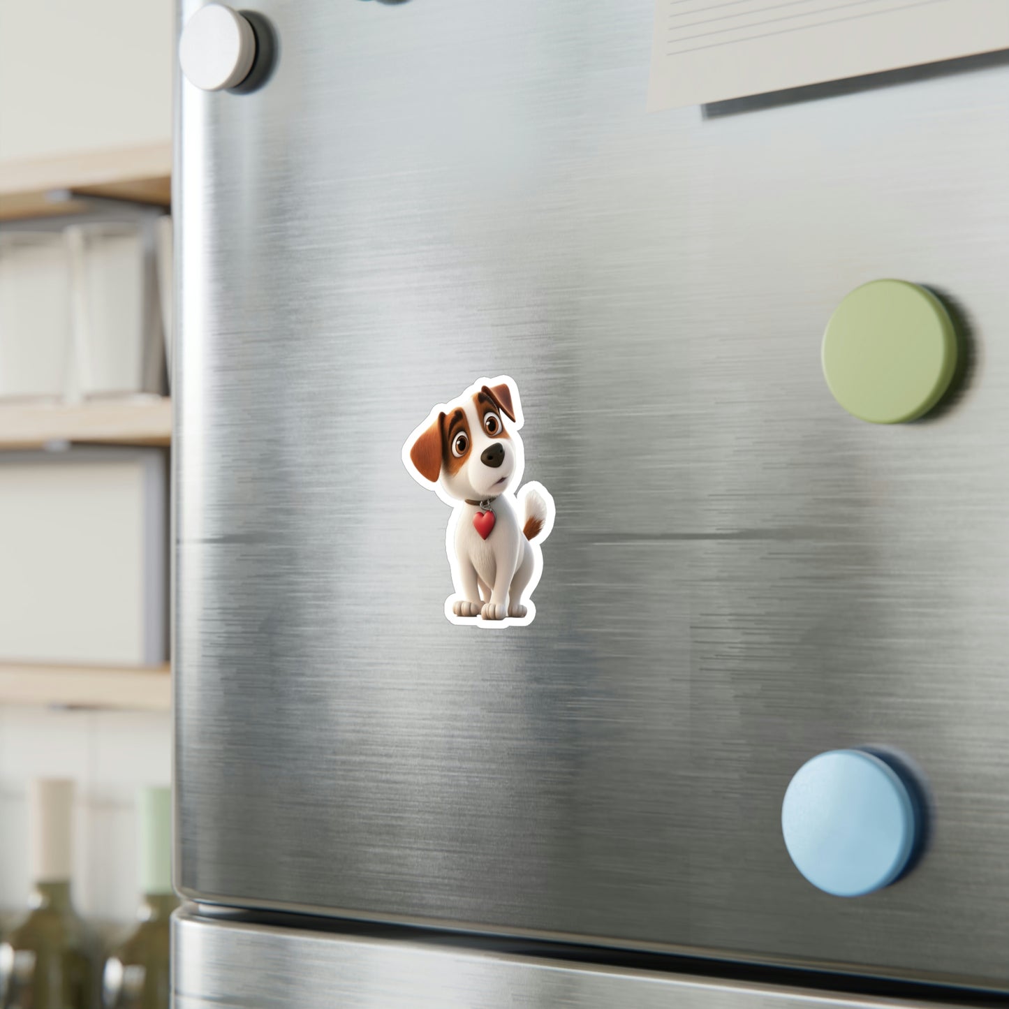 Dog with a Heart Tag Decal
