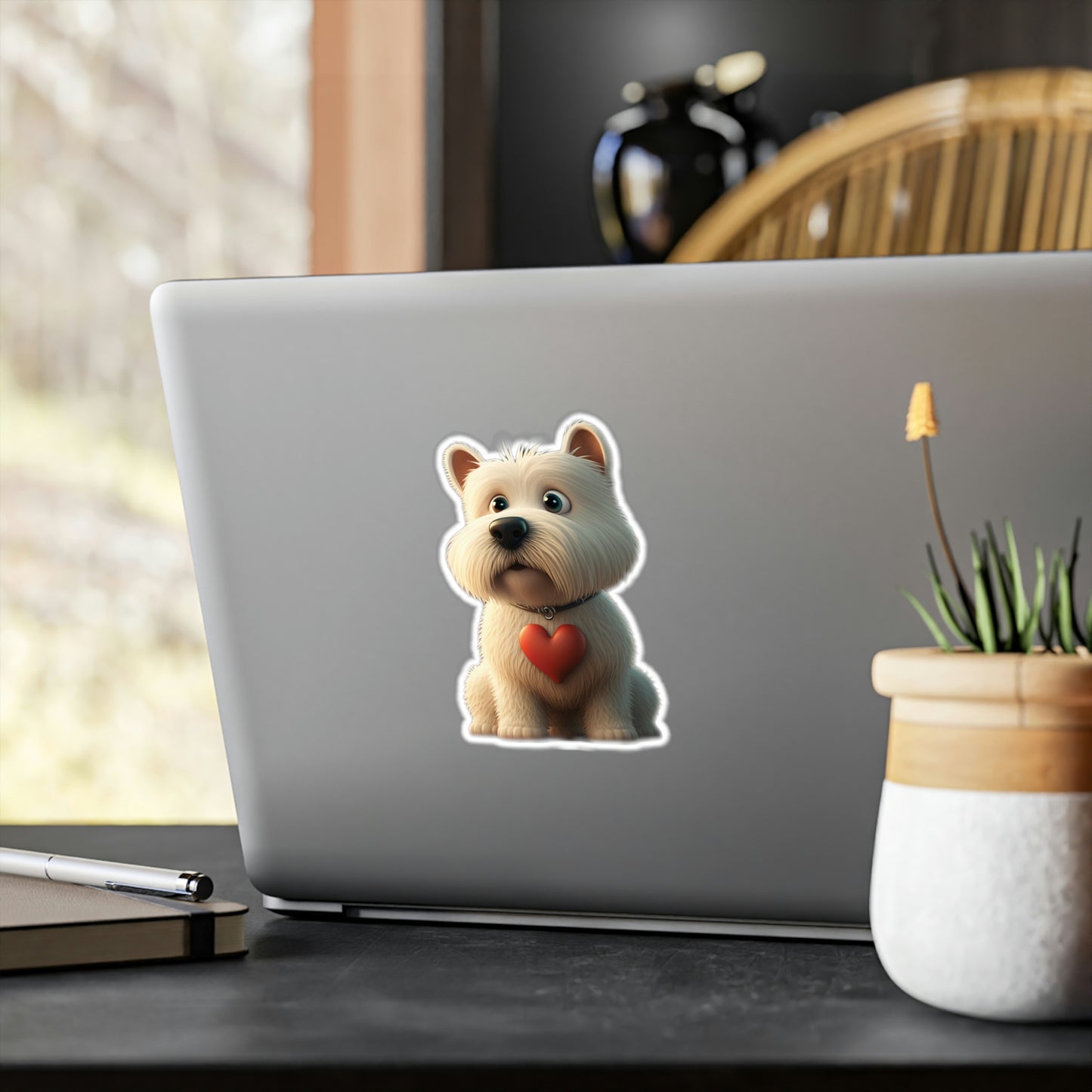 Dog with a big heart Vinyl Decal