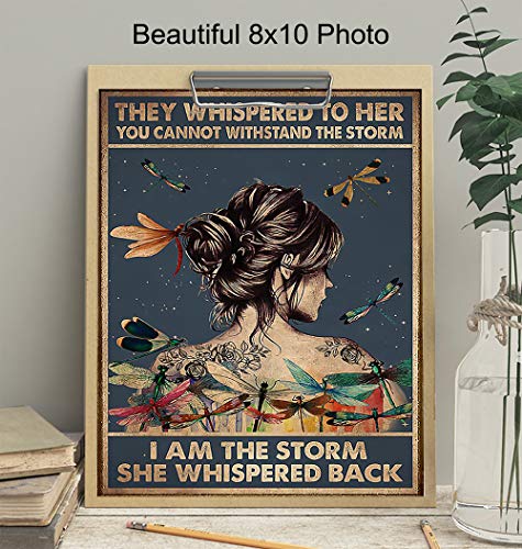 They Whispered to Her You Cannot Withstand The Storm - Inspirational Wall Art