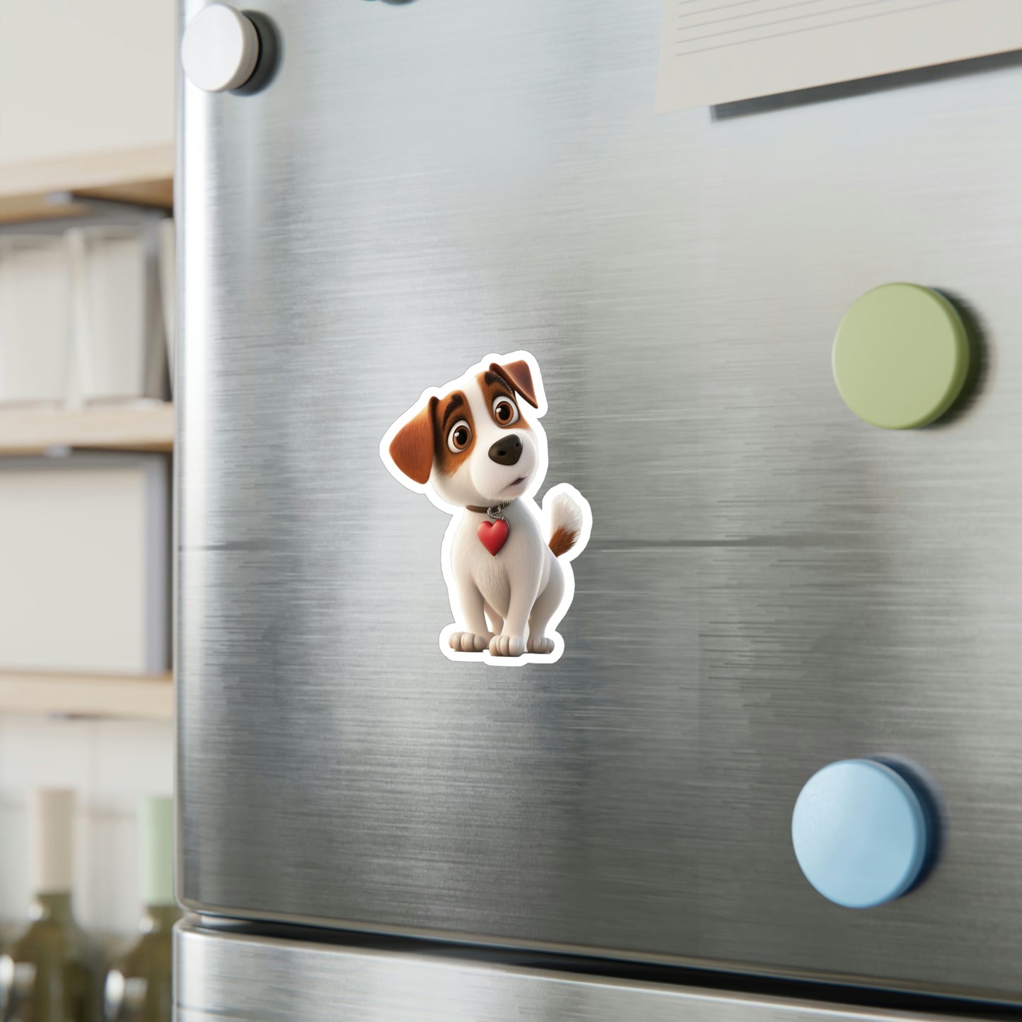 Dog with a Heart Tag Decal