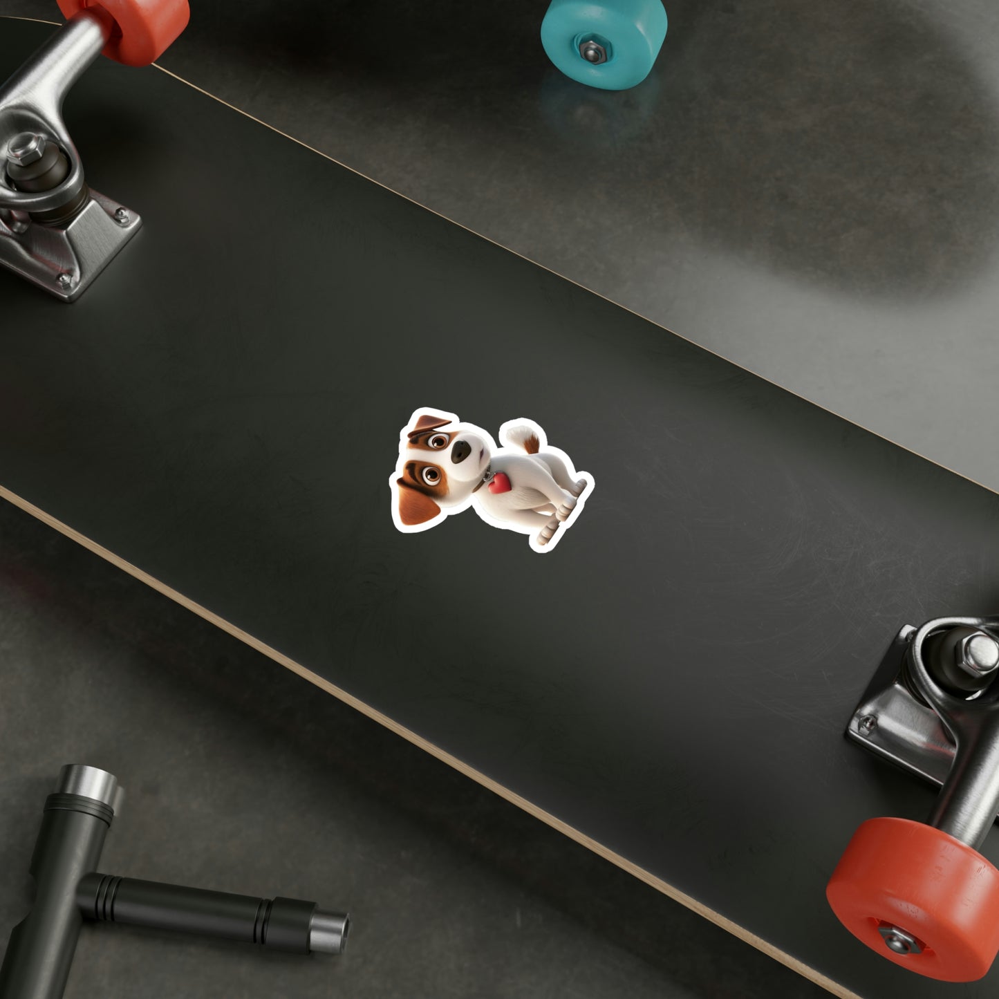 Dog with a Heart Tag Decal