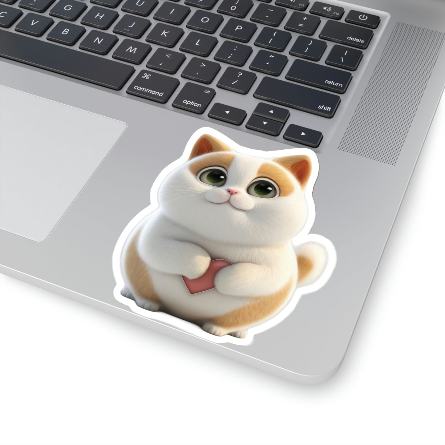 Cute Cat with Heart Sticker