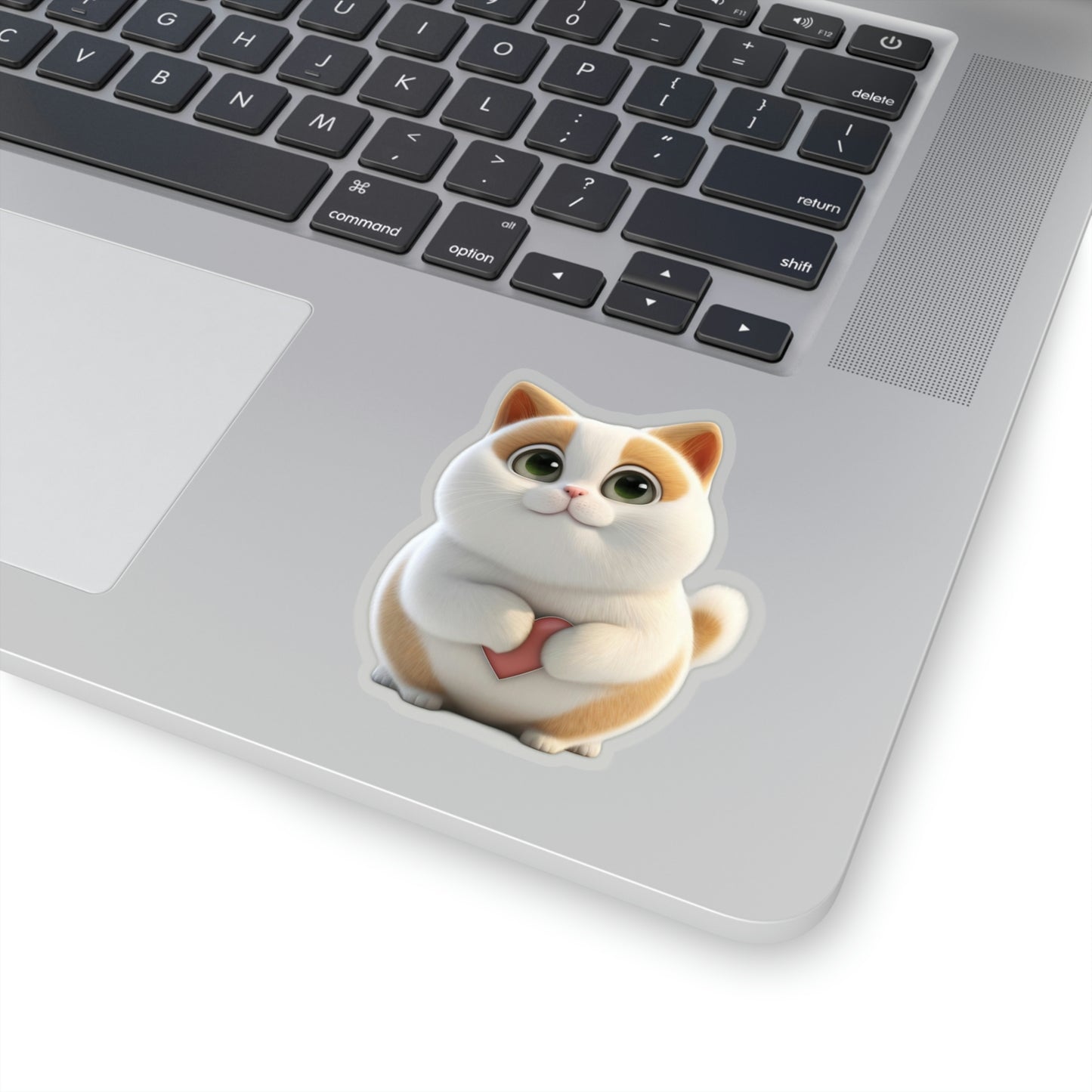 Cute Cat with Heart Sticker