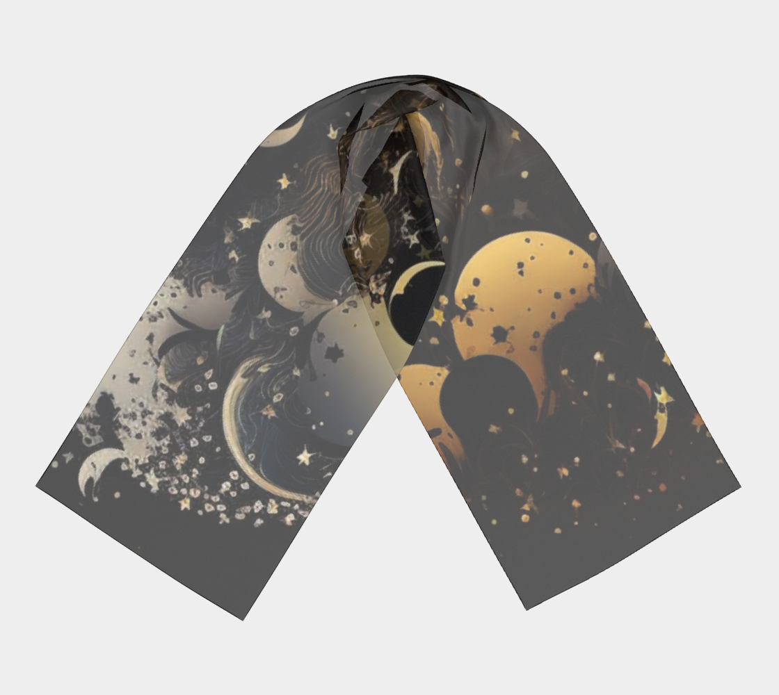 Black and Gold Moon and Stars