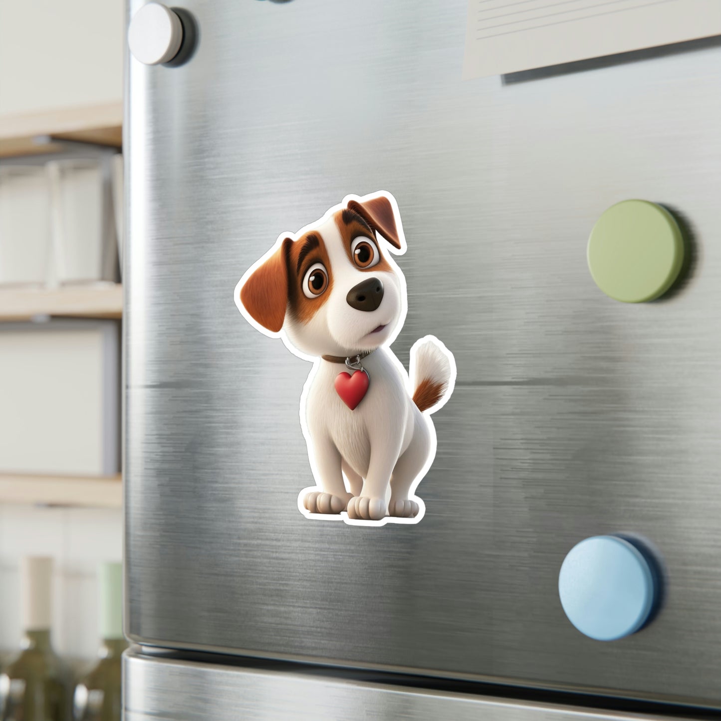 Dog with a Heart Tag Decal