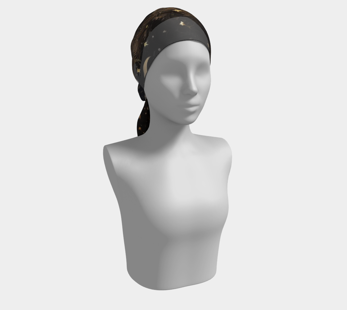 Black and Gold Moon and Stars