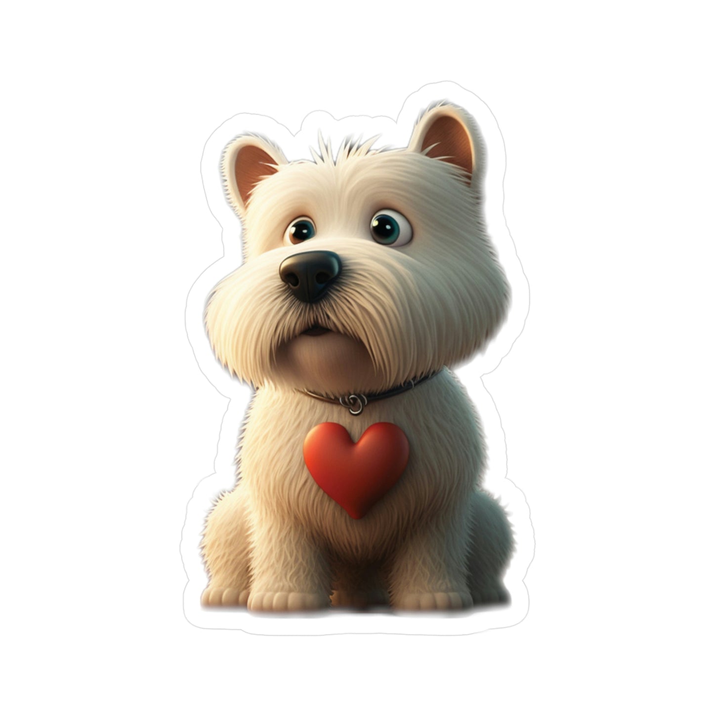 Dog with a big heart Vinyl Decal