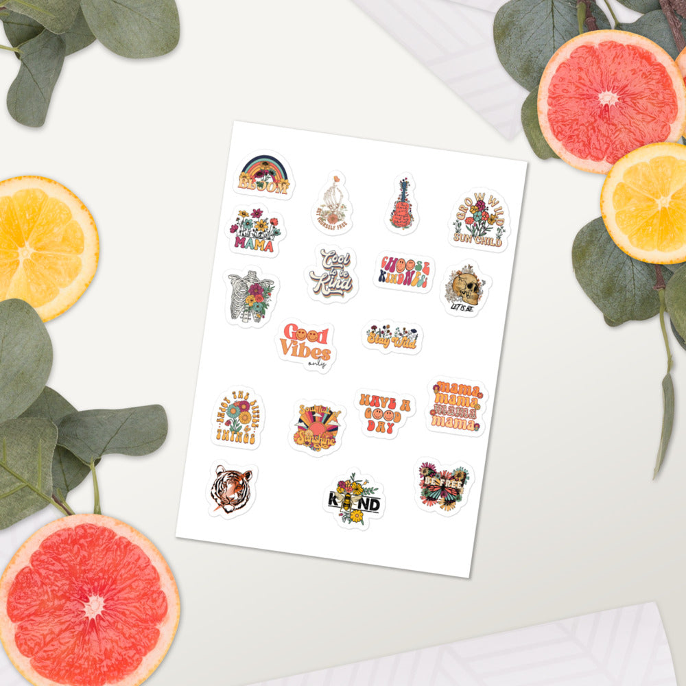 Retro Boho Sticker sheet